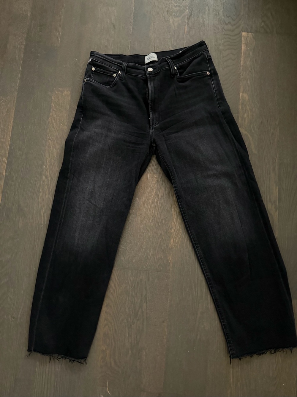 Citizens Of Humanity Black Cropped Ankle Jeans